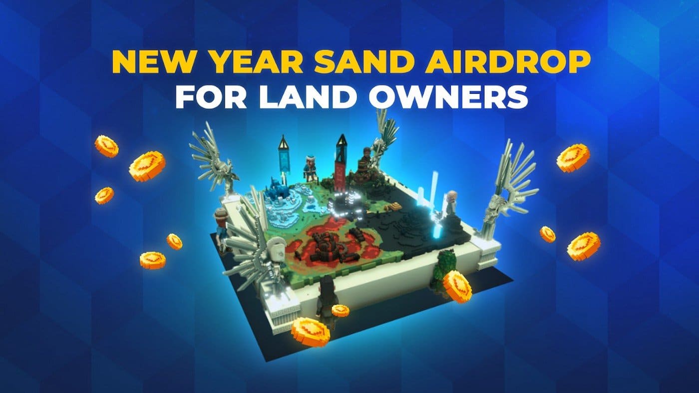 Lanzamiento aéreo SAND de The Sandbox de Año Nuevo