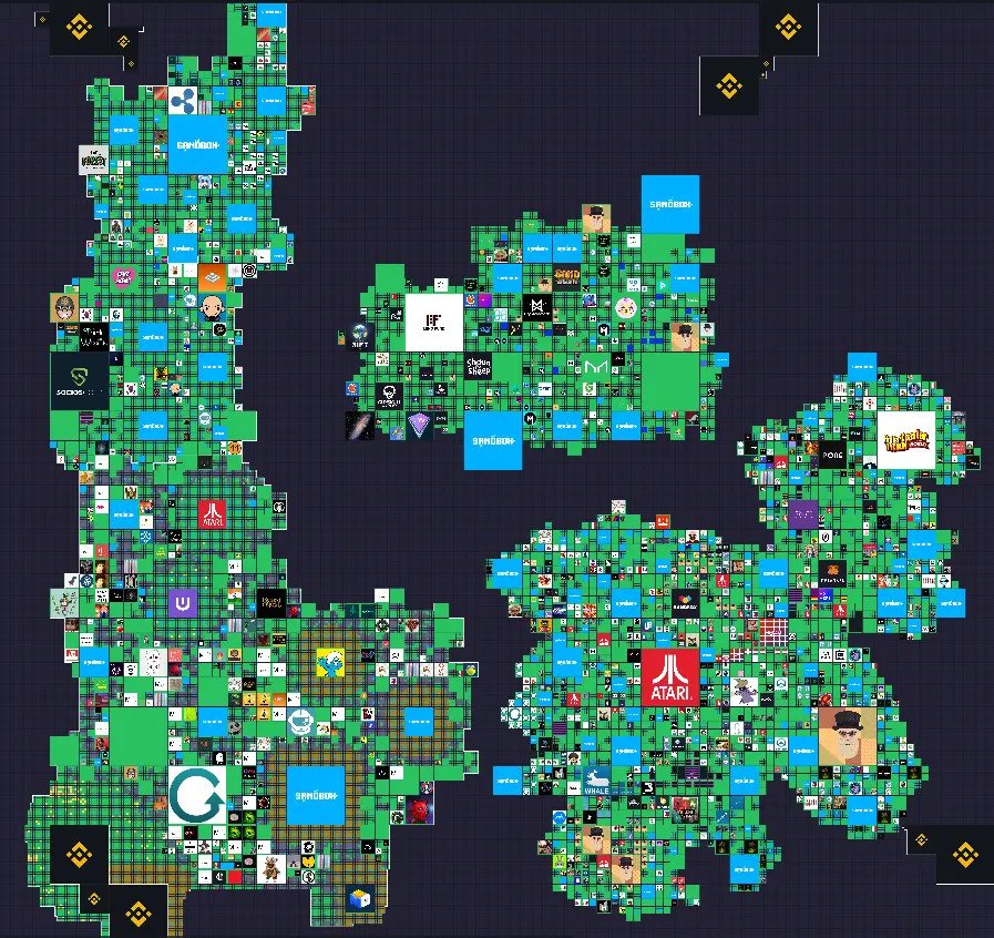 El mapa terrestre del metaverso Sandbox