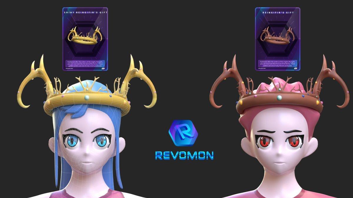 Dos avatares de Revomon con coronas.