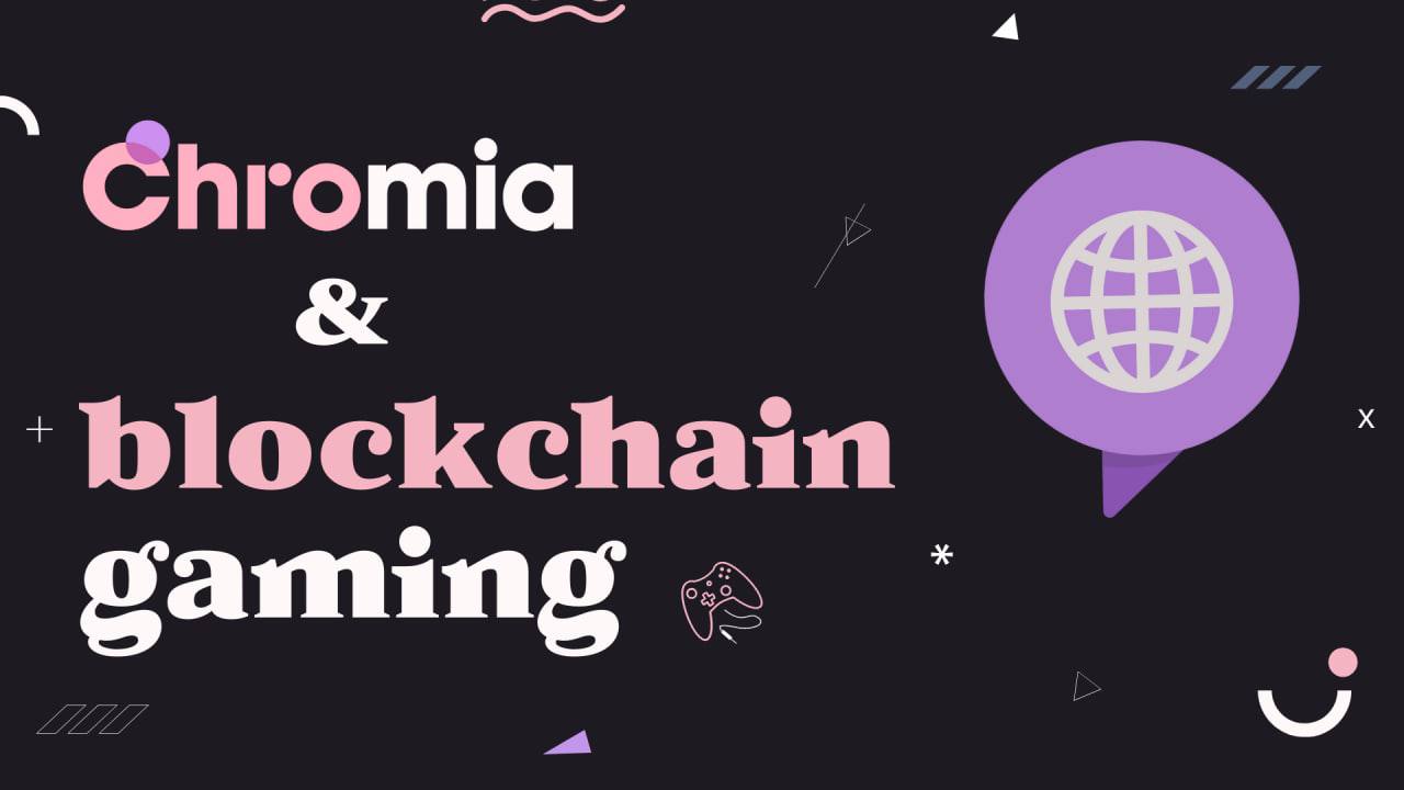 Banner de blockchain Chromia en rosa y negro