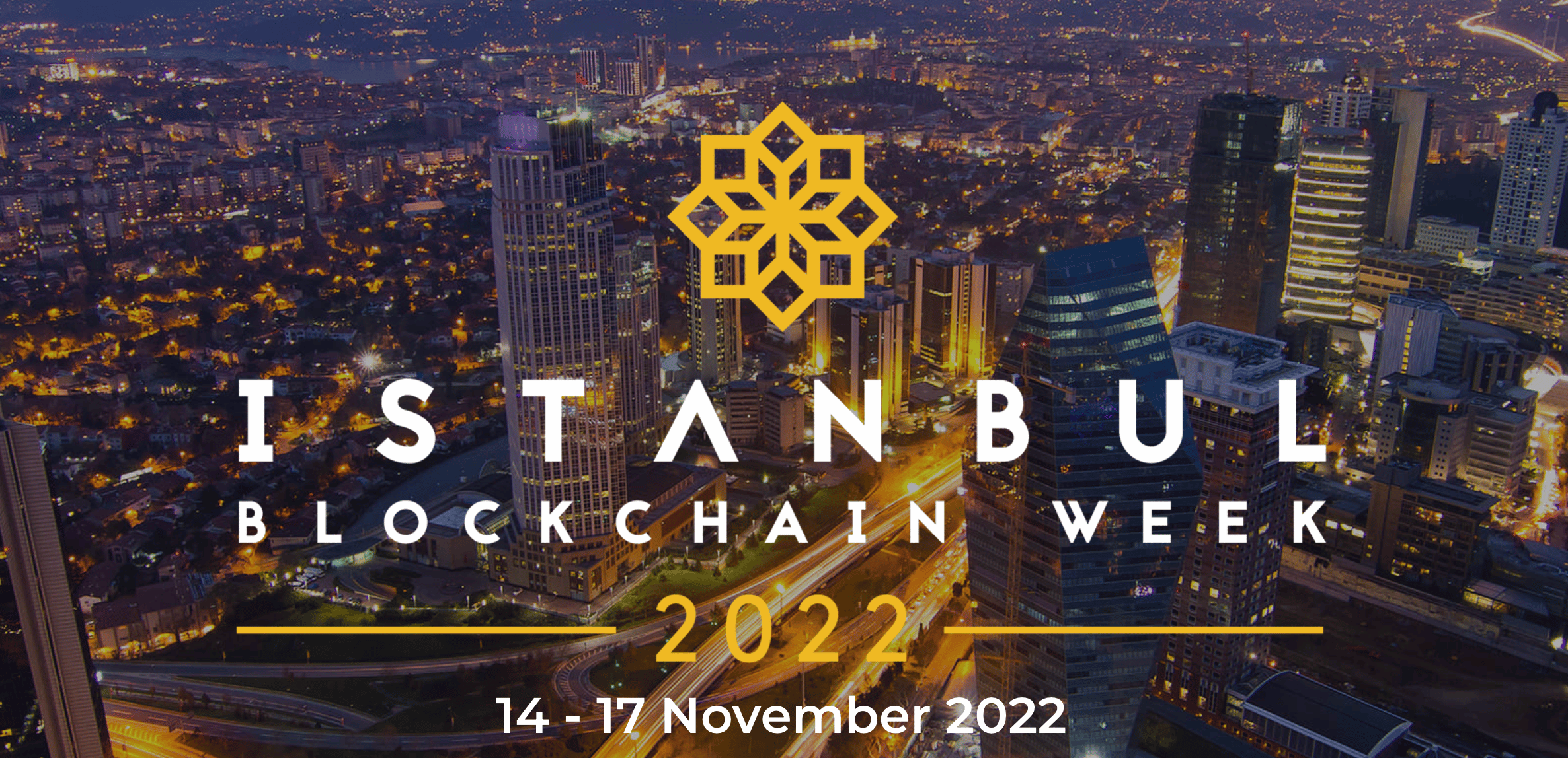 Imagen del logo y texto de la Semana Blockchain de Estambul