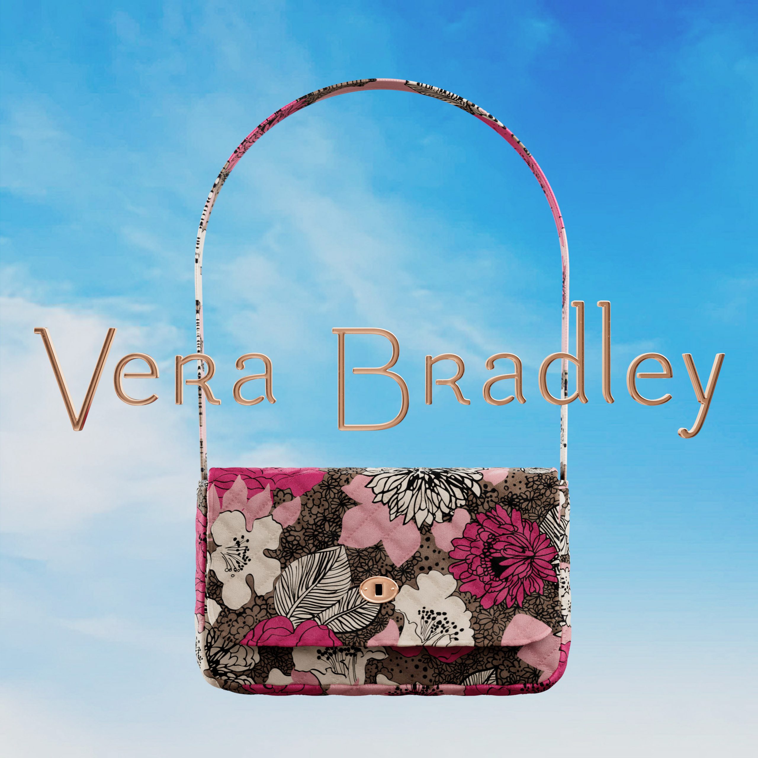 Bolso de mano Vera Bradley con fondo azul NFT