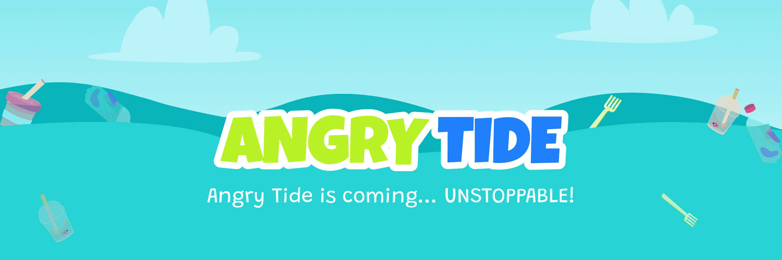 Póster digital del logo de la colección Angry Tides NFT