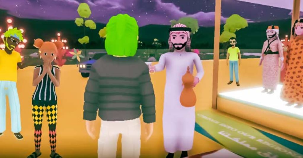 imagen de un avatar virtual saudí en Decentraland Metaverse