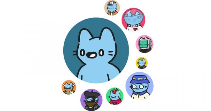 Cool Cats NFT avatares en círculos